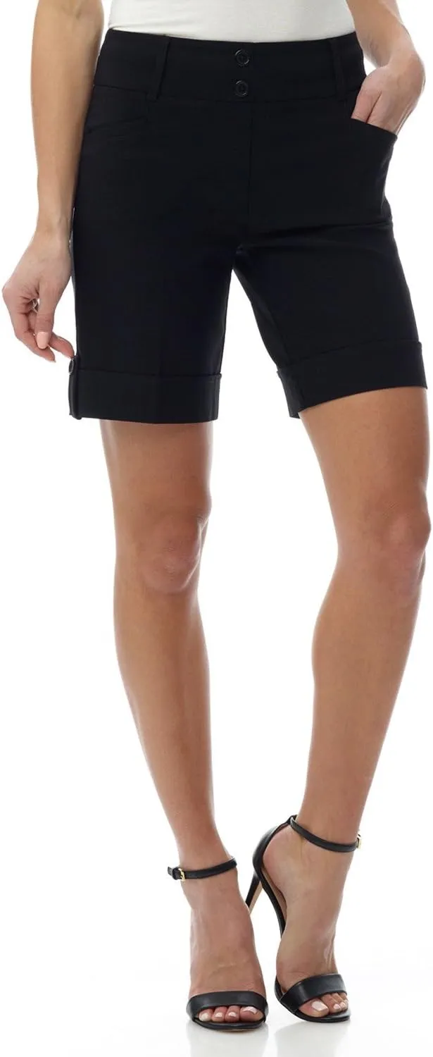 Rekucci Women's Ease Into Comfort 8 inch Chic Urban Short