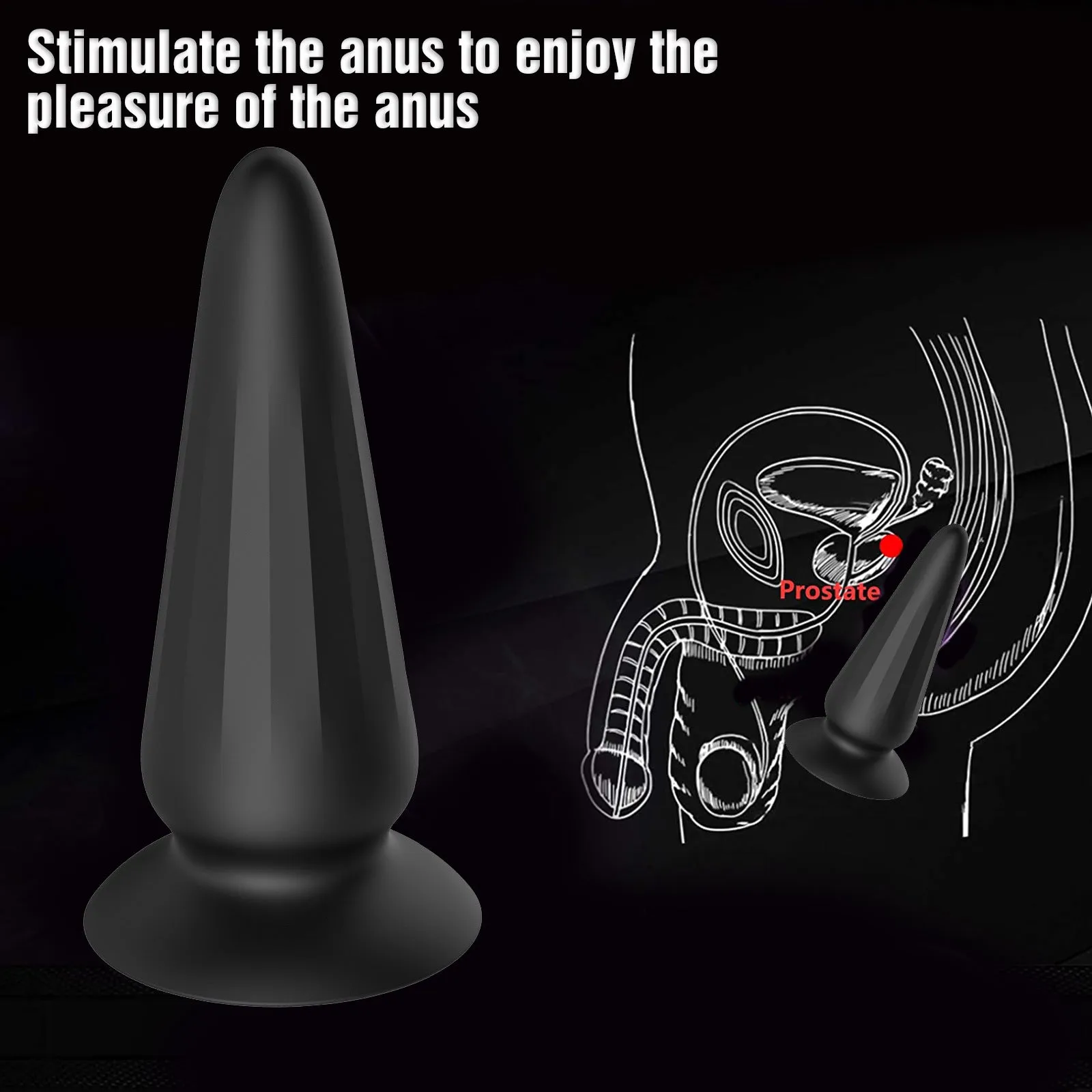 Remote Control Vibrating Butt Plug - Tapered Vaginal Anal Stimulator Prostate Massager