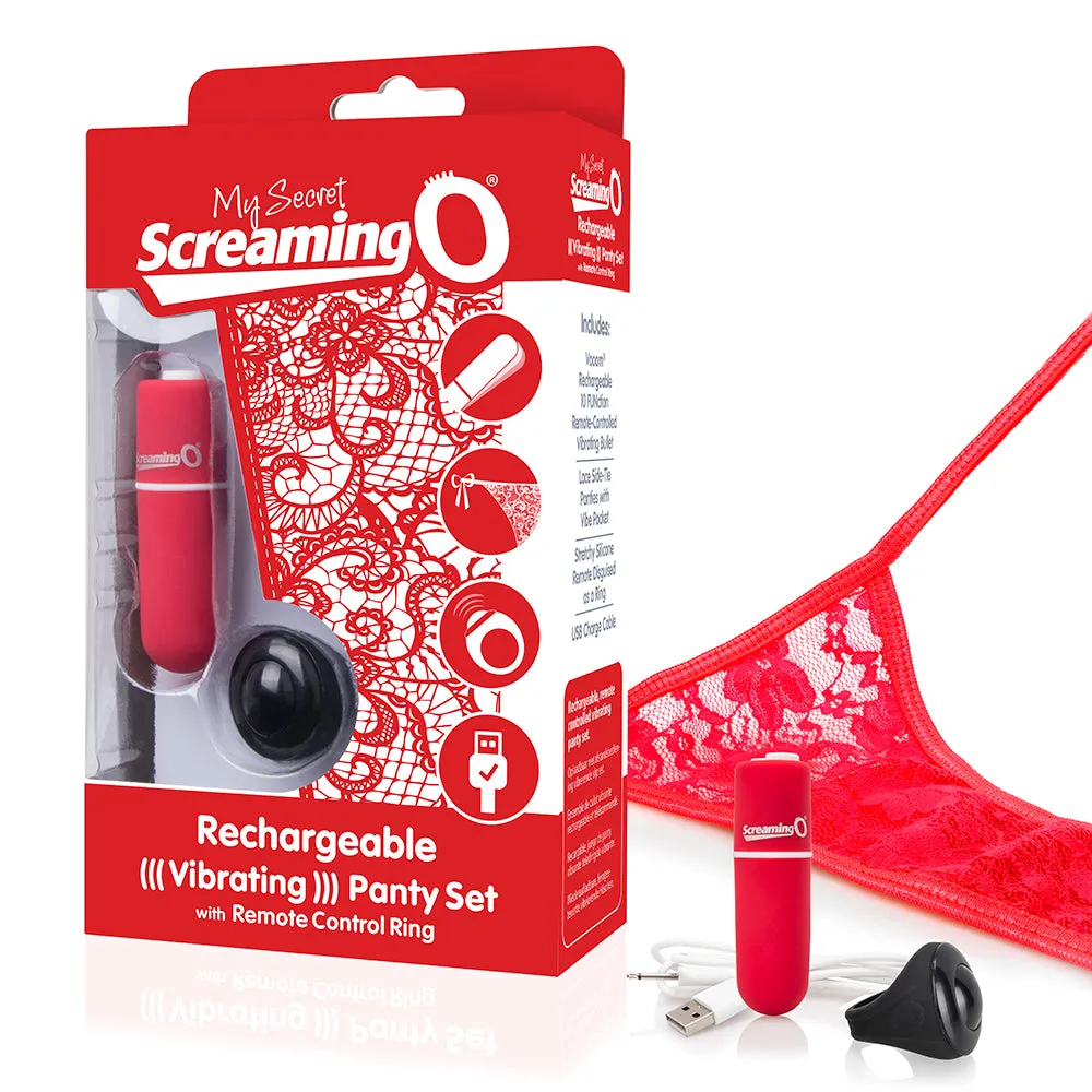 Screaming O My Secret Charged Remote Control Panty Vibrator Red