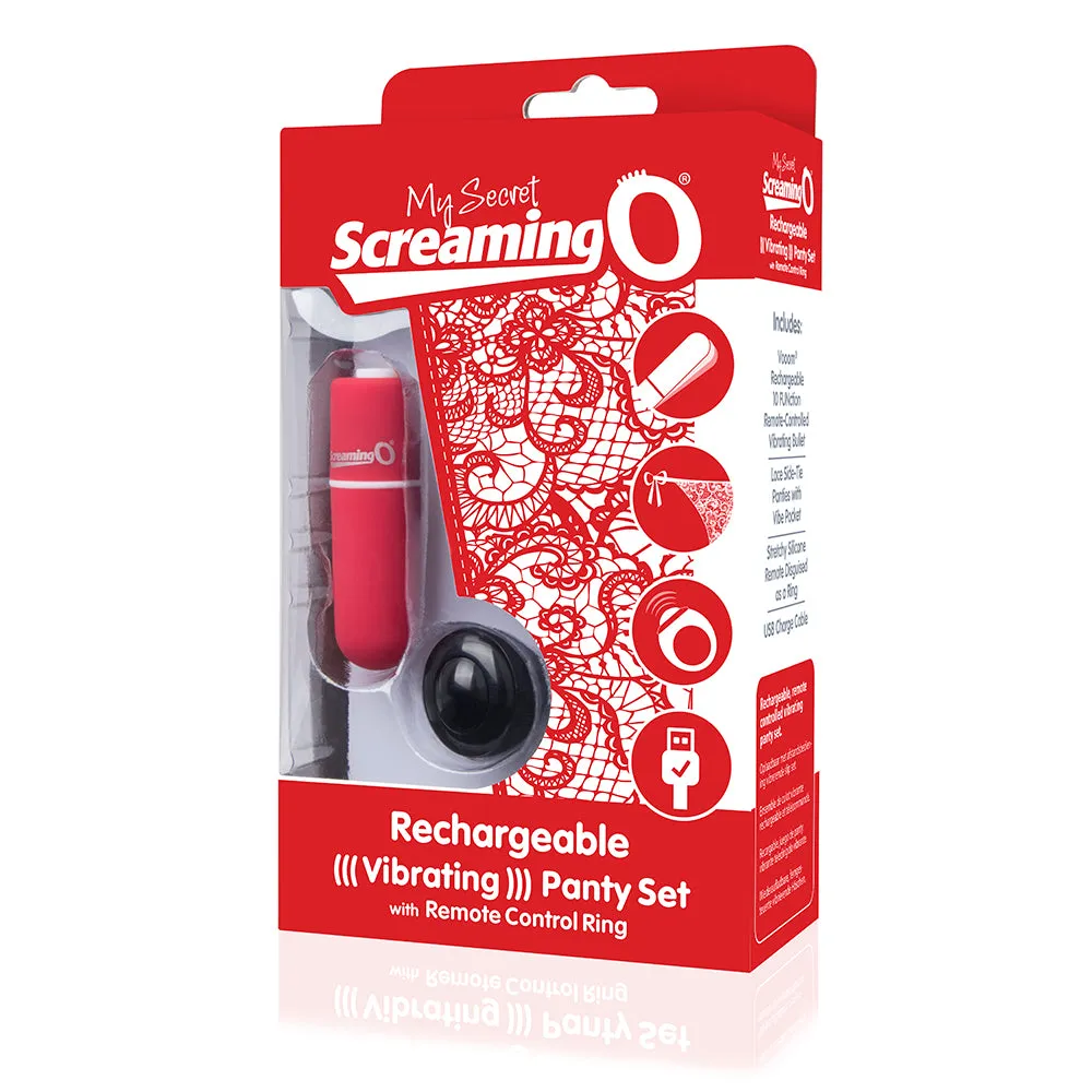 Screaming O My Secret Charged Remote Control Panty Vibrator Red