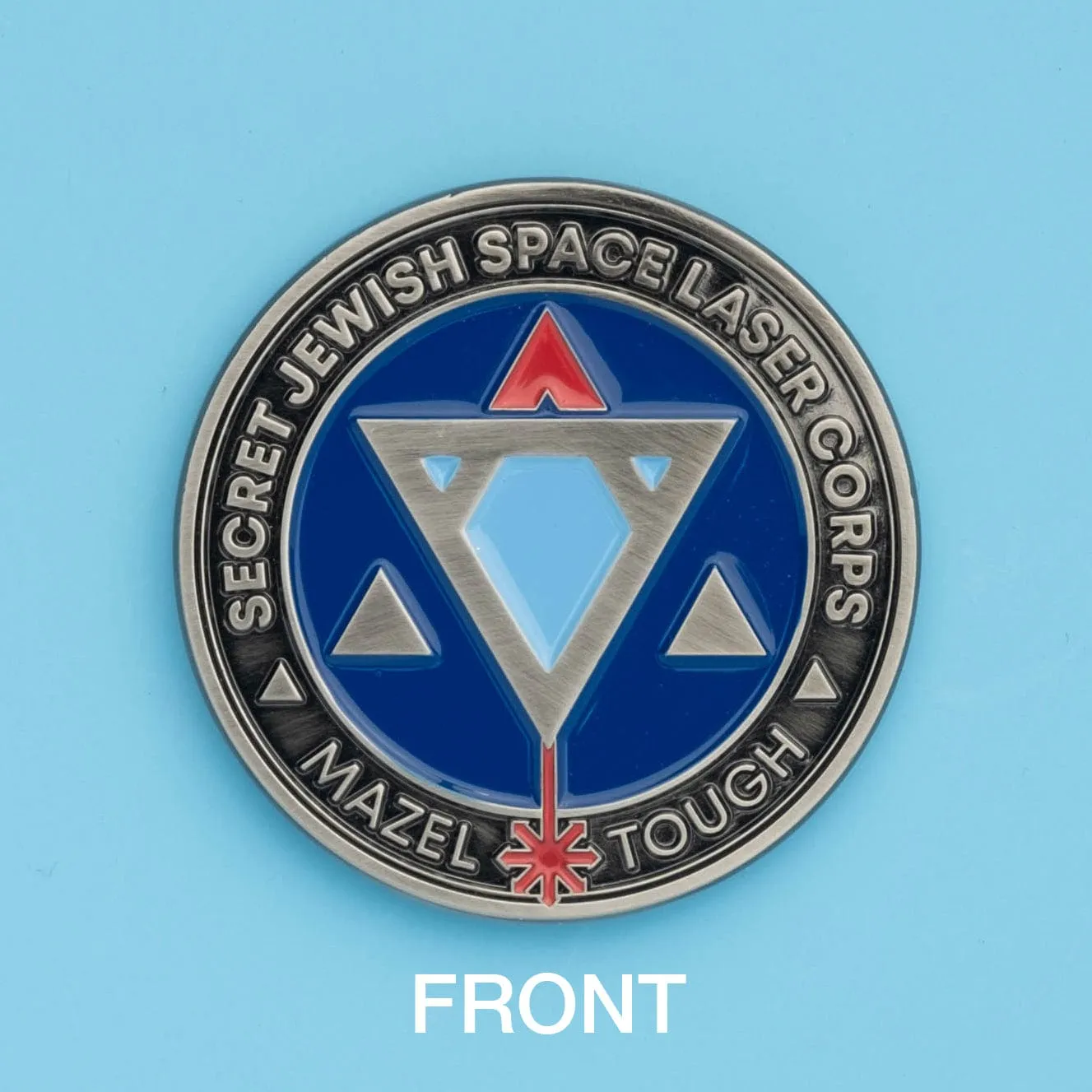 Secret Jewish Space Laser Corps Challenge Coin