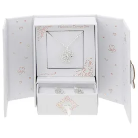 Silver Plated Tree of Life Necklace & Earrings Gift Set