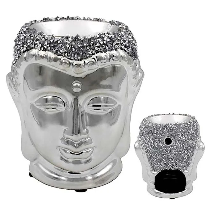 Silver Sparkle Buddha Oil Warmer