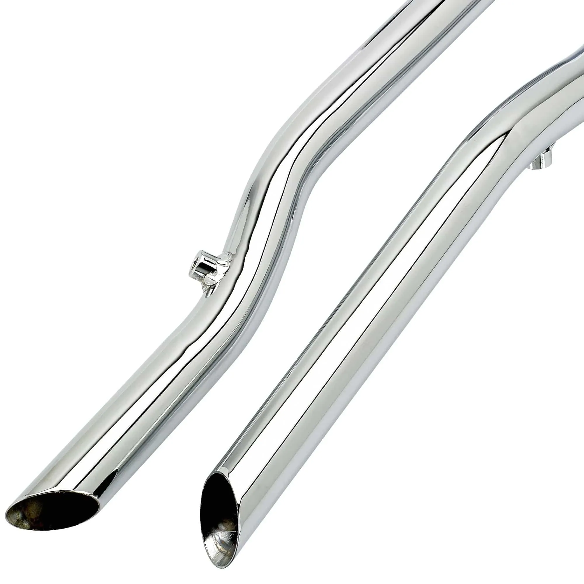 T120C Style Exhaust Pipes for Triumph Bonneville 650 Unit or Pre-Unit - Chrome