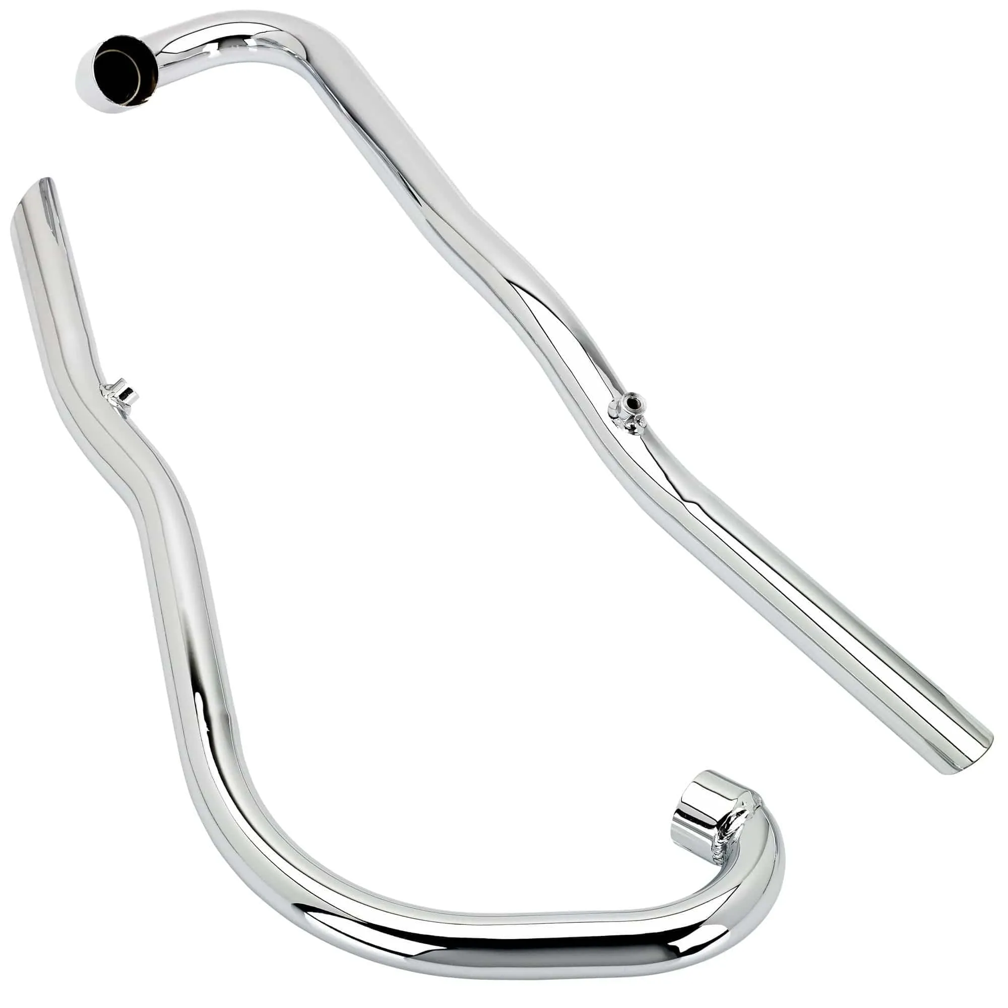 T120C Style Exhaust Pipes for Triumph Bonneville 650 Unit or Pre-Unit - Chrome