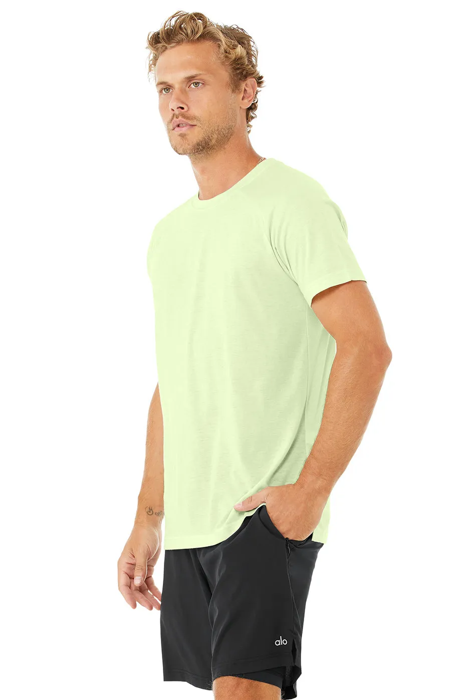 The Triumph Crew Neck Tee - Limelight