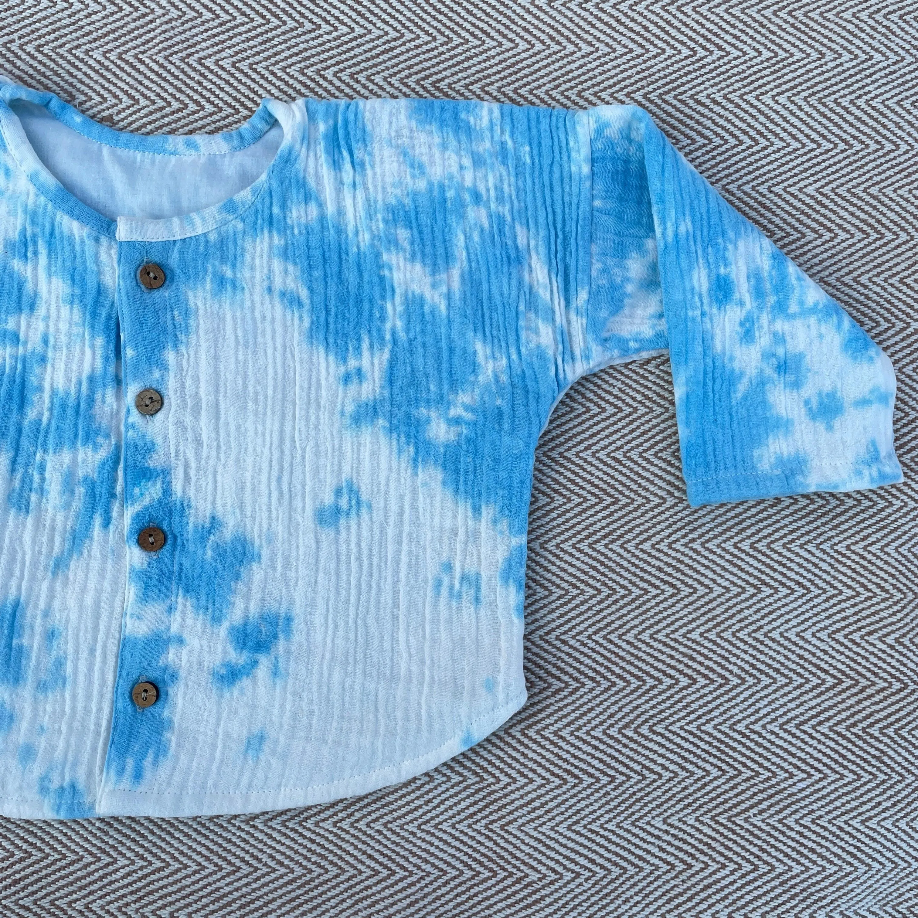 Tie-Dye Wrinkled Muslin Co-ord Set