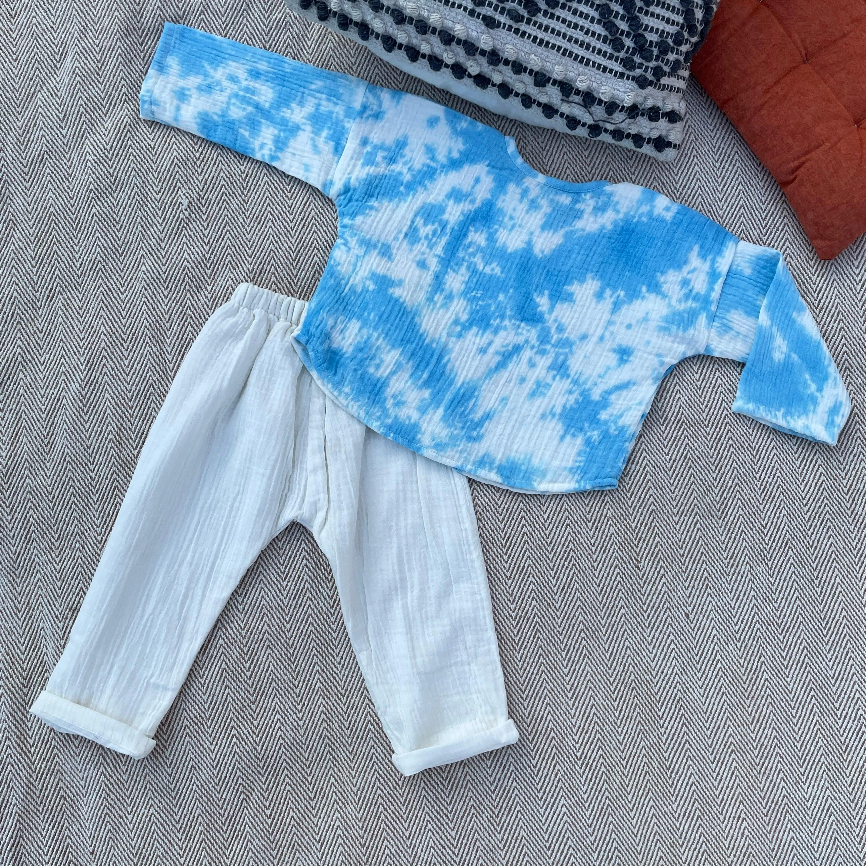 Tie-Dye Wrinkled Muslin Co-ord Set