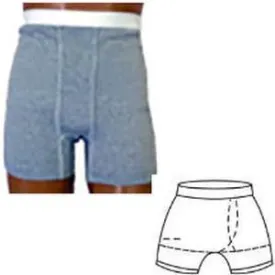 Underwear Ostomy OPTIONS Boxer Brief with Built-in Barrier/Support Gray Large 40-42 Left Stoma