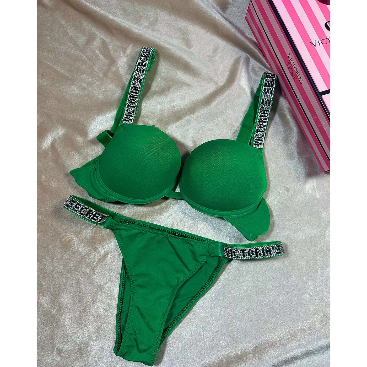 VS Light Green Lingerie Set