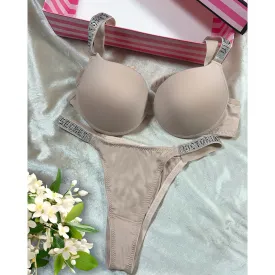 VS Rose Peach Lingerie Set