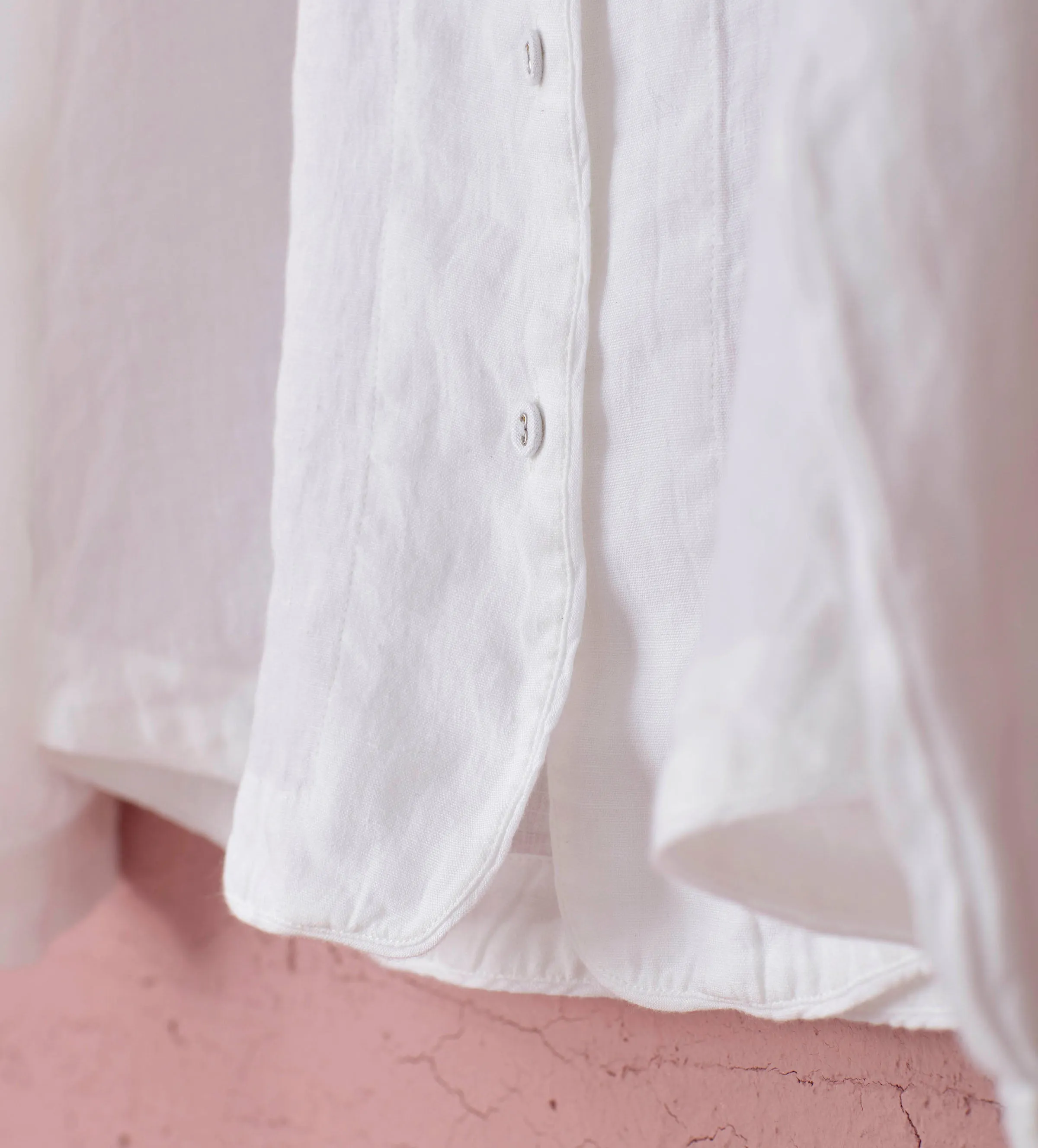 White Ella 100% Linen Pyjama Top