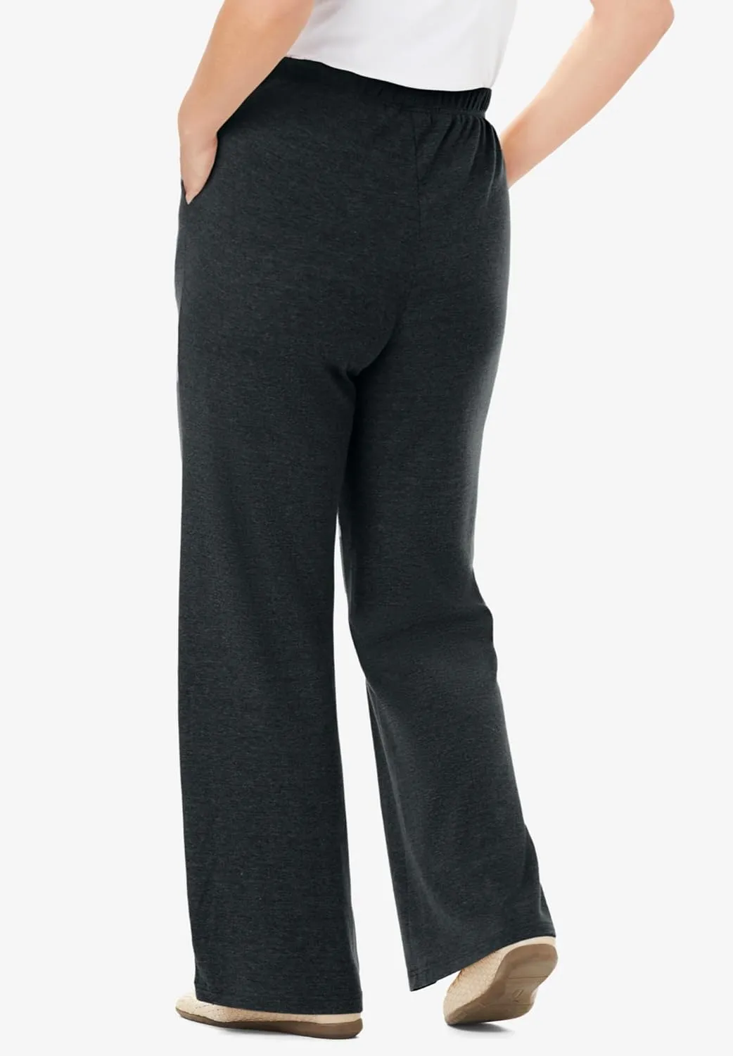 Woman Within Plus Size 7-Day Knit Wide-Leg Pant