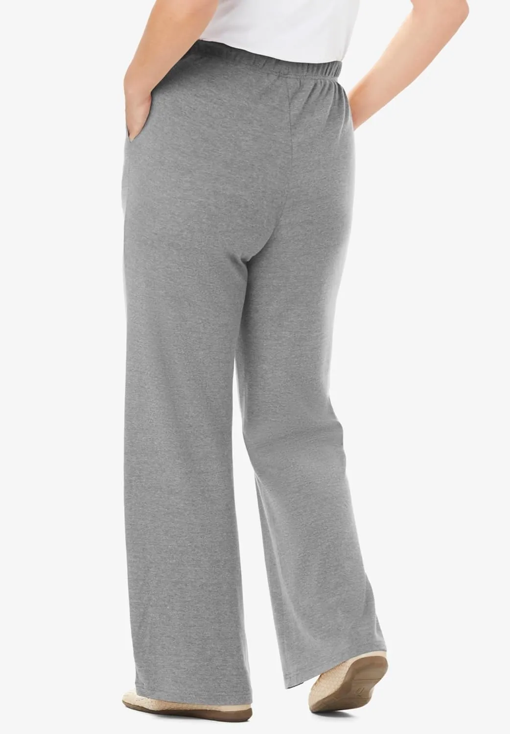 Woman Within Plus Size 7-Day Knit Wide-Leg Pant