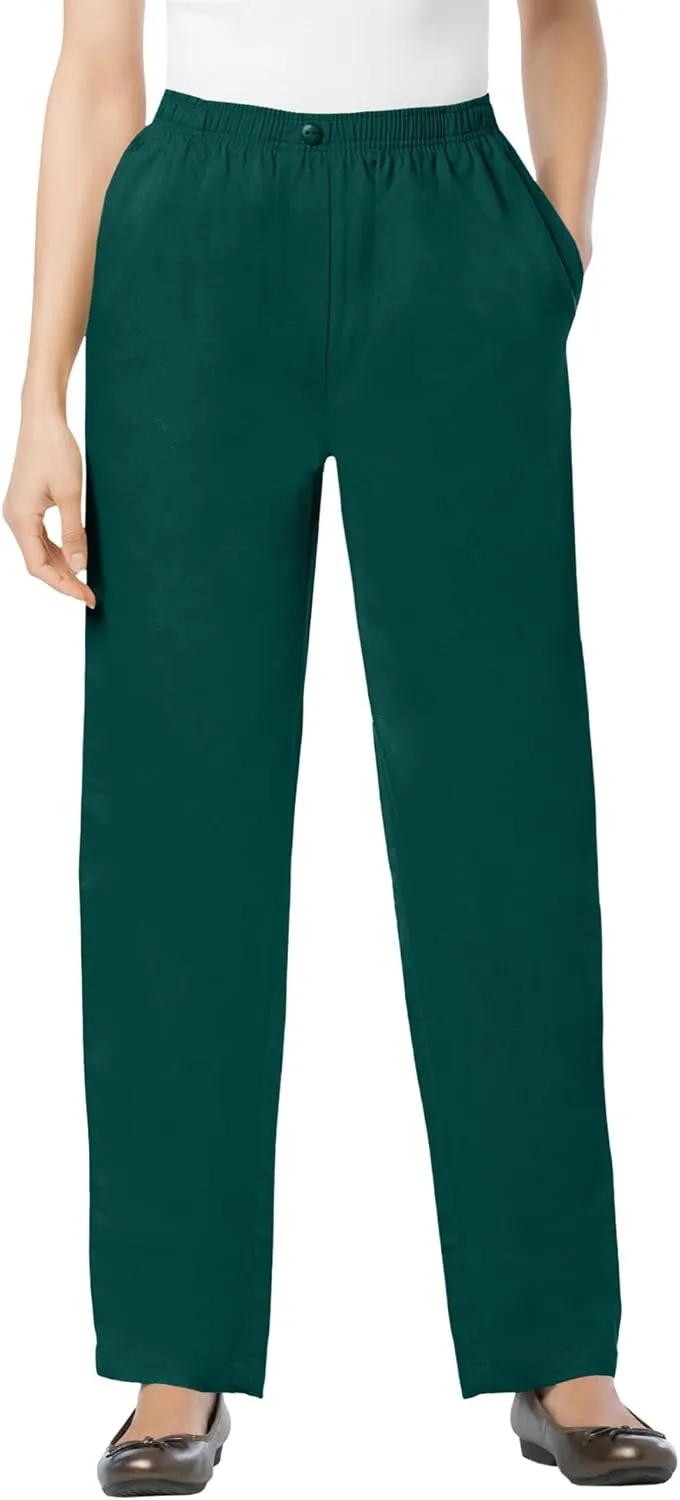 Woman Within Plus Size 7-Day Straight-Leg Elastic-Waist Denim Jean (Petite & Tall Available)