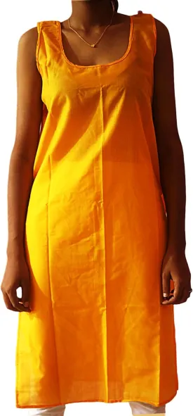 Women's Long Cotton Inner Slip Innerwear, Sleeveless Camisole for Sheer Kurtis