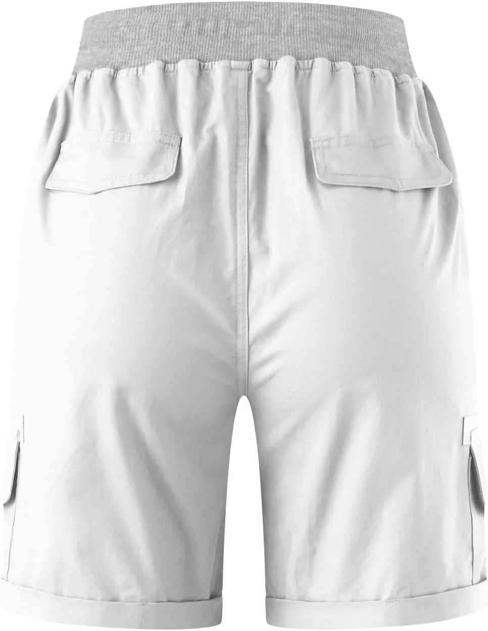 Womens Loose Fit High Waist Casual 4 Pockets Hiking Shorts Summer Workout Plus Size Cruise Shorts Cargo Short Pants